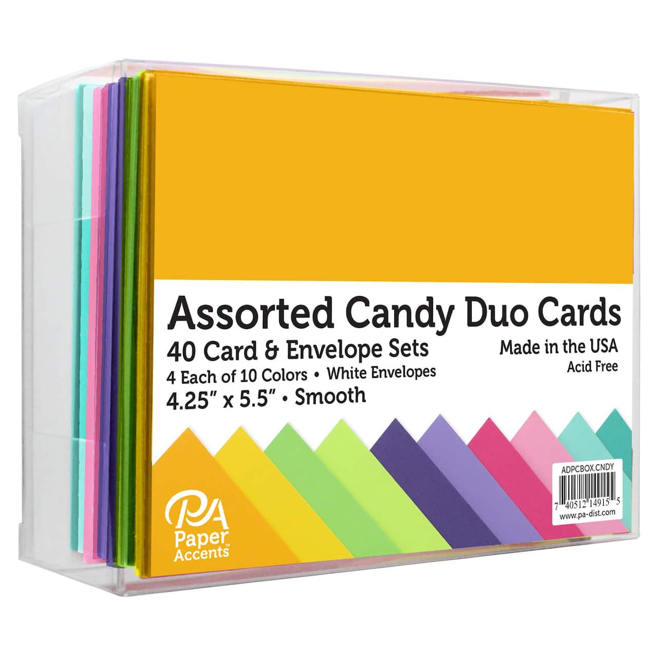 PA Paper&#x2122; Accents Smooth Candy Duo Card &#x26; Envelope Set, 4.25&#x22; x 5.5&#x22;